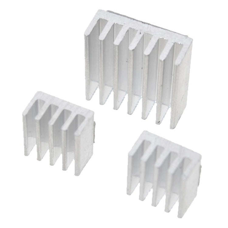 3 in 1 Cooling Heatsink Aluminium Heat Sink Pad Shims for Raspberry Pi 3 / 2, For Raspberry Pi 3 / 2
