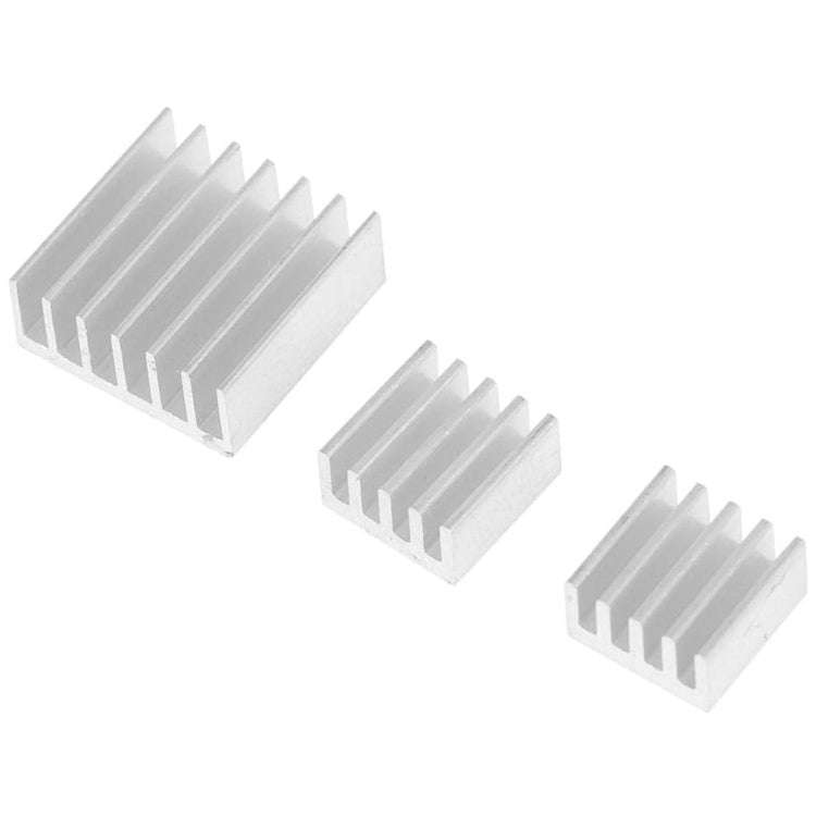 3 in 1 Cooling Heatsink Aluminium Heat Sink Pad Shims for Raspberry Pi 3 / 2, For Raspberry Pi 3 / 2