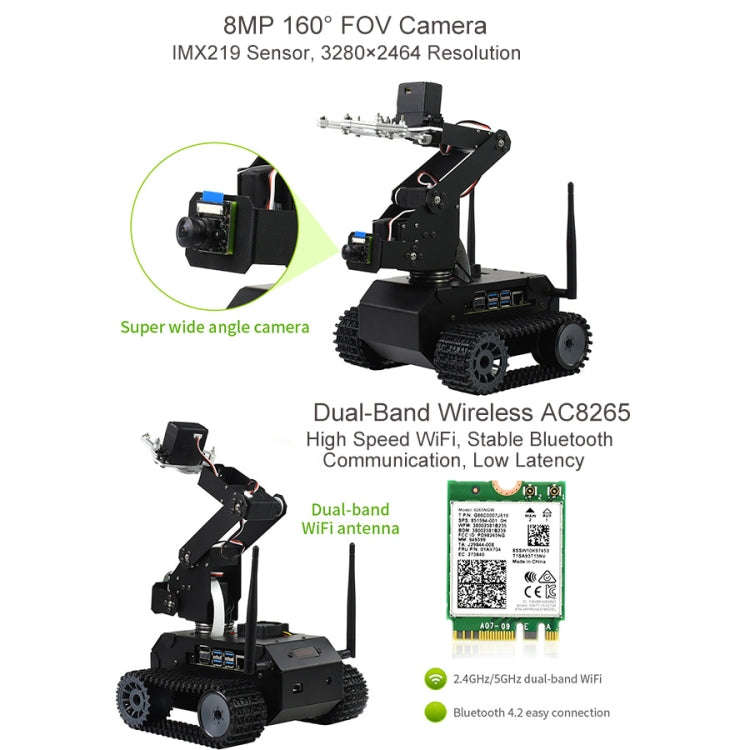 Waveshare JETANK AI Tracked Mobile Robot Kit, Based on Jetson Nano, EU Plug, Waveshare JETANK AI