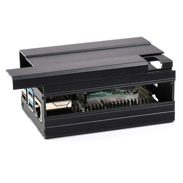 Waveshare Aluminum Chamfered Design Case for Raspberry Pi 4B, Aluminum Chamfered Case