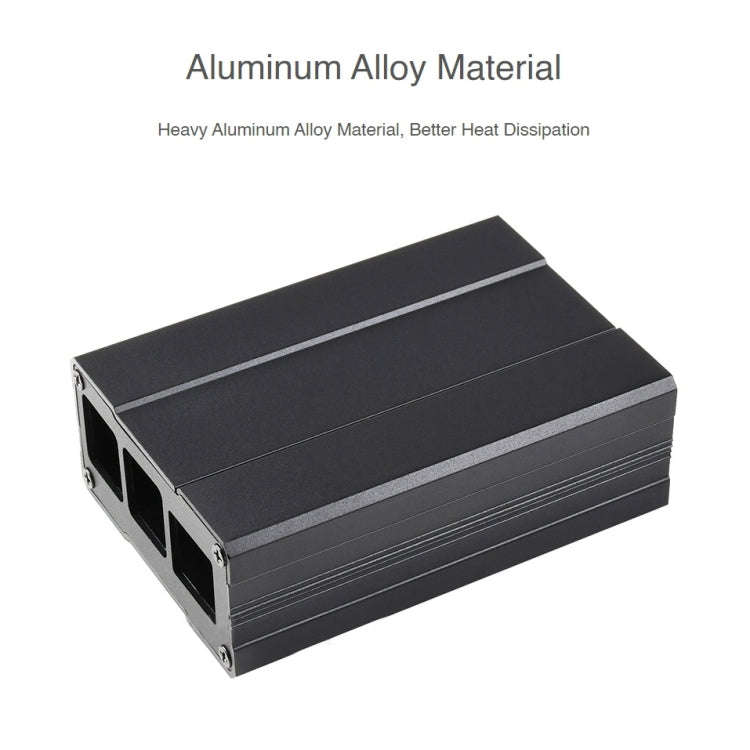 Waveshare Aluminum Chamfered Design Case for Raspberry Pi 4B, Aluminum Chamfered Case