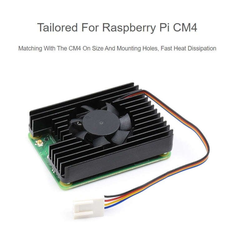 Waveshare Dedicated All-in-One 3007 Cooling Fan for Raspberry Pi CM4, Speed Adjustable, with Ther...