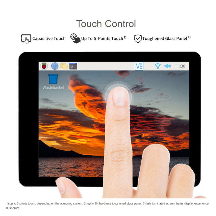 Waveshare 2.8 inch Capacitive Touch Display for Raspberry Pi, 480 x 640, DSI, IPS, Fully Laminate...