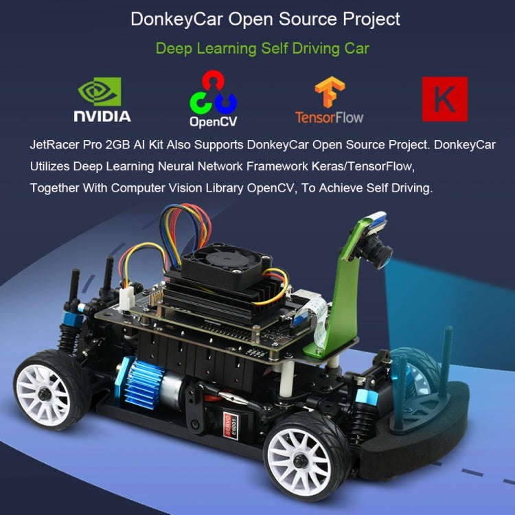 Waveshare JetRacer Pro 2GB AI Kit, High Speed AI Racing Robot Powered by Jetson Nano 2GB, Pro Ver...