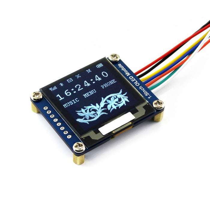 WAVESHARE 128x128 General 1.5inch OLED Display Module 16 Gray Scale with SPI/I2C Interface, 1.5in...