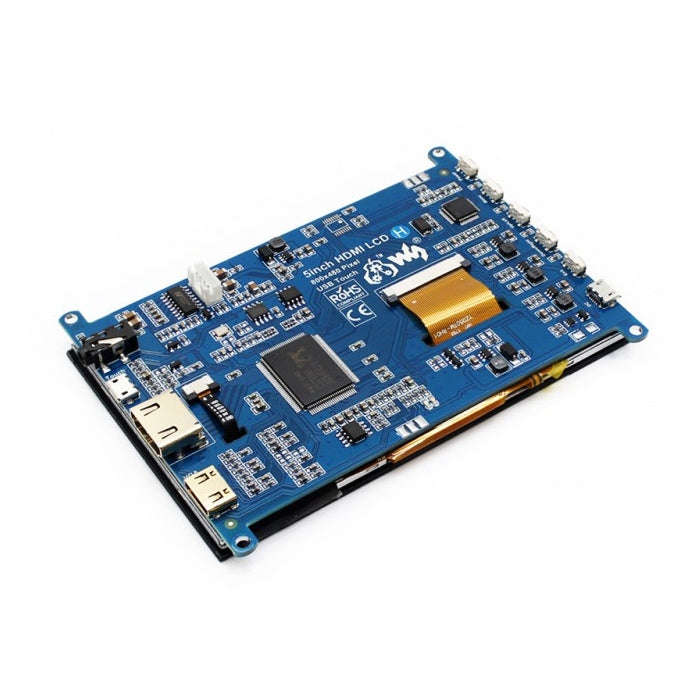 WAVESHARE 5 Inch HDMI LCD (H) 800x480 Touch Screen  for Raspberry Pi Supports Various Systems, 5 ...
