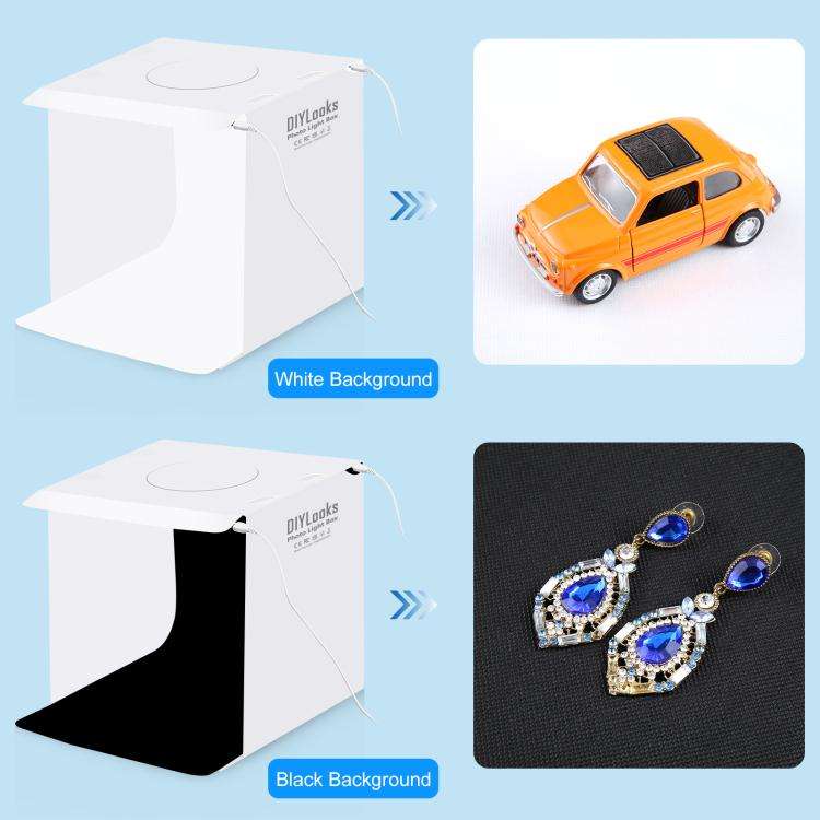 20cm Include 2 LED Panels Folding Portable 1100LM Light Photo Lighting Studio Shooting Tent Box K...
