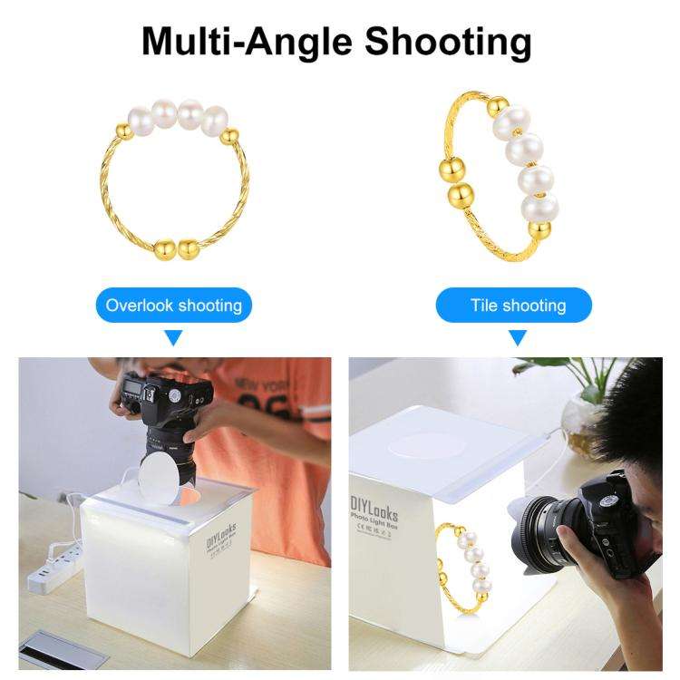 20cm Include 2 LED Panels Folding Portable 1100LM Light Photo Lighting Studio Shooting Tent Box K...