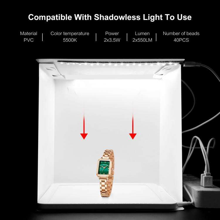 20cm Include 2 LED Panels Folding Portable 1100LM Light Photo Lighting Studio Shooting Tent Box K...