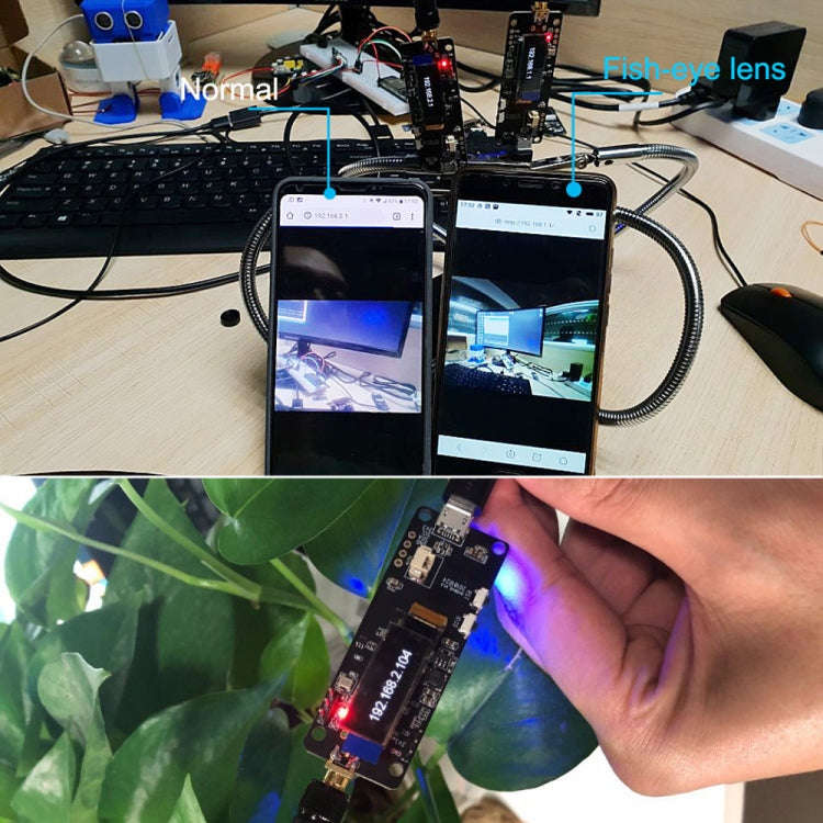 TTGO T-Journal Lens Camera Module OV2640 SMA WiFi 0.91 OLED Development Board with 3dbi Antenna, ...