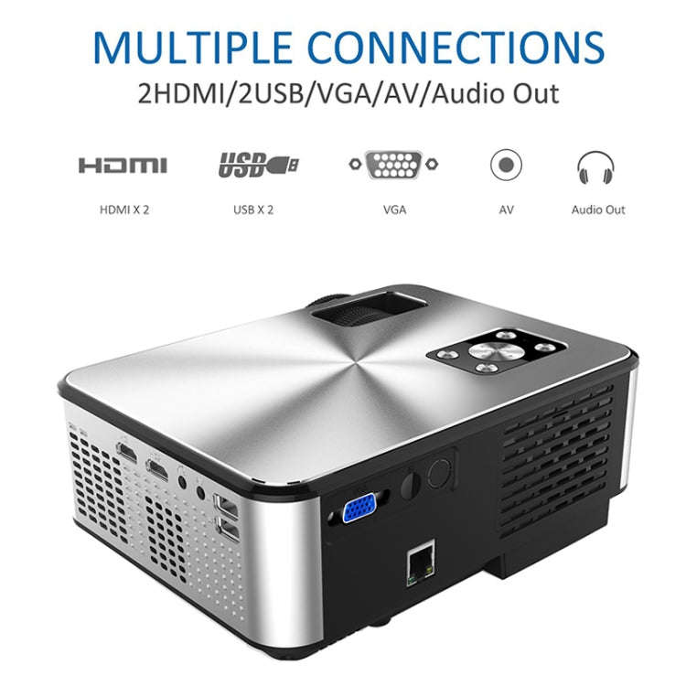 Cheerlux C9 1920x1080P HD Android Smart Projector, Support HDMI x 2 / USB x 2 / VGA / AV, C9 (And...