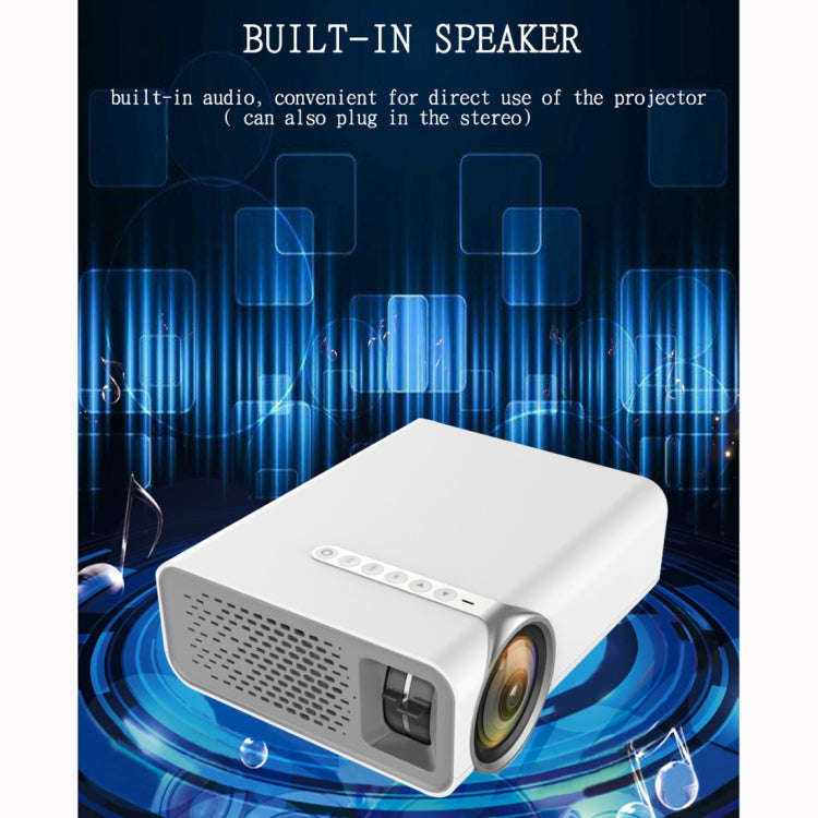 YG520 800x480 1800LM Mini LED Projector Home Theater, Support HDMI & AV & SD & USB & VGA, Mobile ...