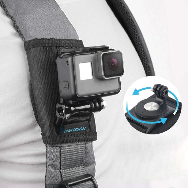 RUIGPRO Hook and Loop Fastener Backpack Rec-Mounts Clip Clamp Mount with Screw for GoPro, Insta36...