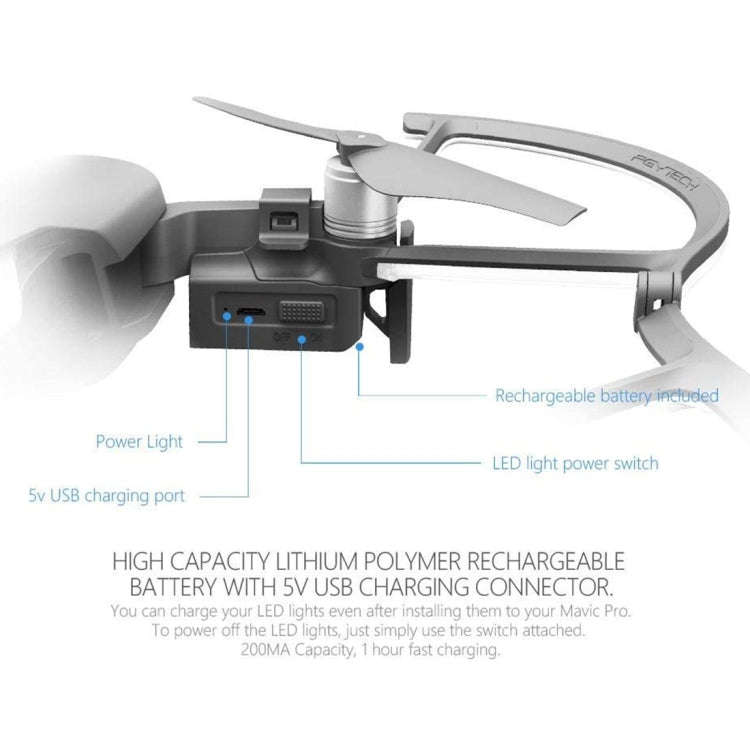 PGYTECH P-UN-034 light-painted LED Propeller Guard for DJ Mavic Air, For DJI Mavic Air