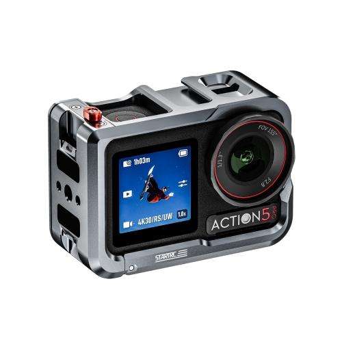 For DJI Osmo Action 5 Pro STARTRC Metal Cage Expansion Adapter Frame with Cold Shoe, For DJI Osmo...