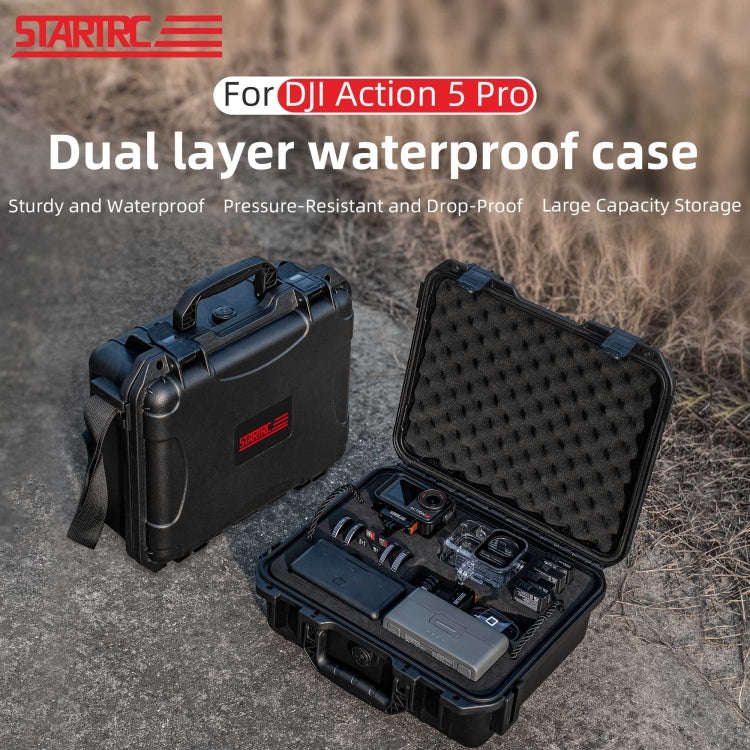 For DJI Osmo Action 5 Pro STARTRC Waterproof EVA ABS Dual-layer Suitcase Storage Box, For DJI Osm...