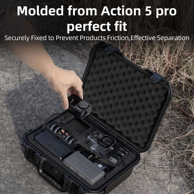 For DJI Osmo Action 5 Pro STARTRC Waterproof EVA ABS Dual-layer Suitcase Storage Box, For DJI Osm...