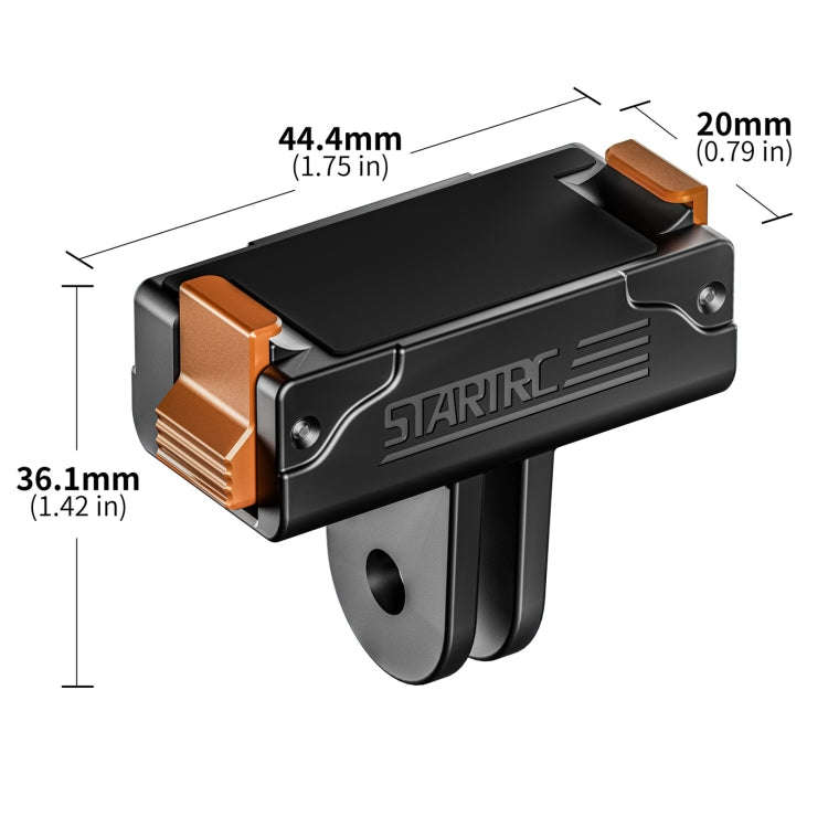For DJI Osmo Action 5 Pro STARTRC Plastic Quick Adapter Magnetic Extension Bracket, For DJI Osmo ...