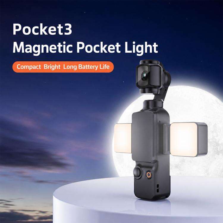 For DJI Osmo Pocket 3 Desiontal Portable Magnetic Fill Light, PM01 Single Light, PM01 Single Light