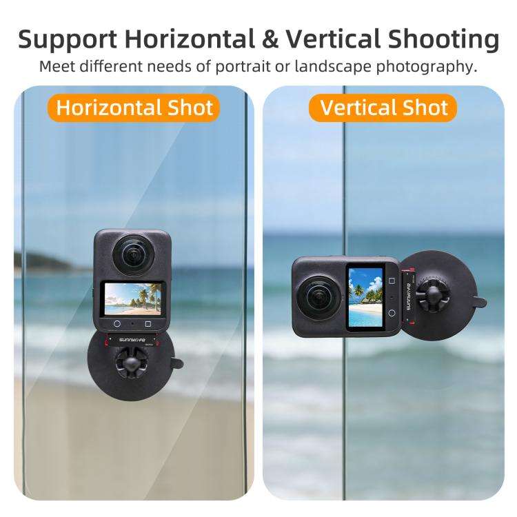 Sunnylife Magnetic Quick-Release Ball-Joint Adapter Mount 360 Rotatable Suction Cup Bracket For D...