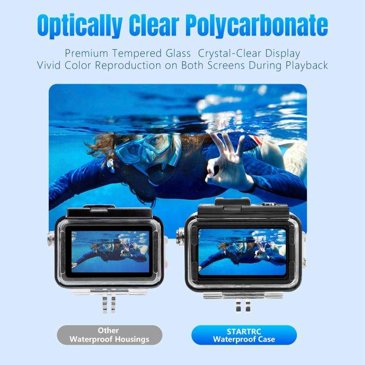 For DJI Osmo Action 5 Pro / 3 / 4 STARTRC 40m Underwater Waterproof Housing Diving Case, For DJI ...
