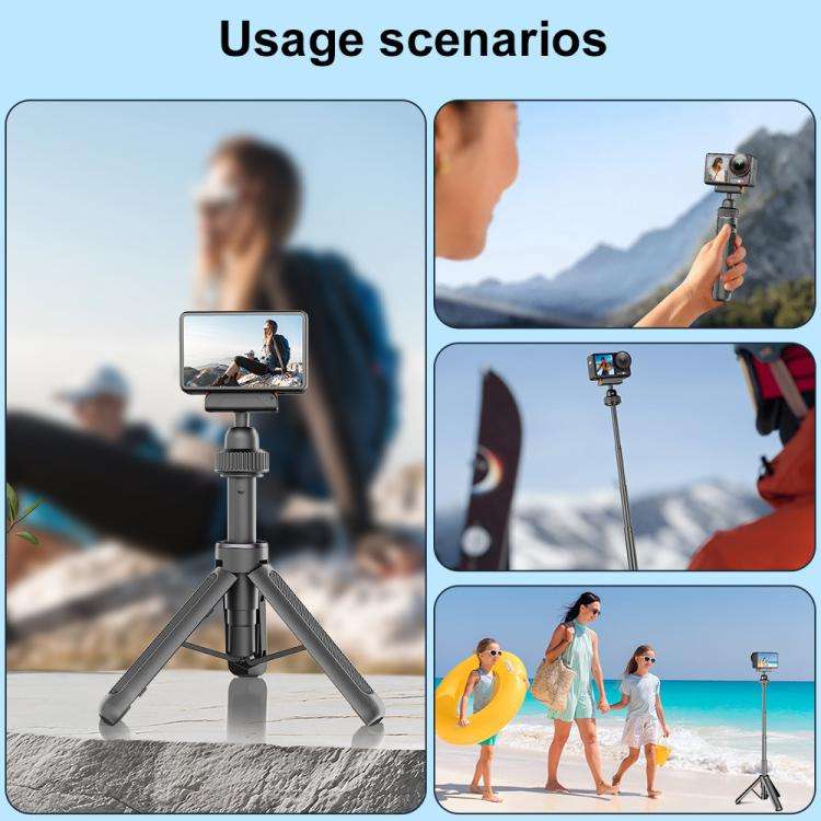 VT-09 Magnetic Handheld Selfie Stick Mini Desktop Telescopic Tripod for DJI Action 5 Pro / 4 / 3,...