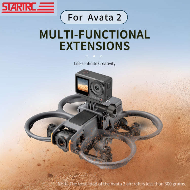 For DJI Avata 2 STARTRC Action Camera Holder Mount Drone Expansion Bracket, For DJI Avata 2 Expan...