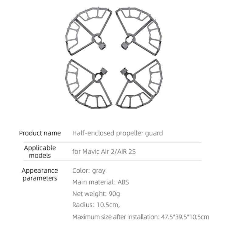 For DJI Air 2S/ Mavic Air 2 BRDRC Drone Propeller Protective Guard Anti-collision Ring, For DJI A...