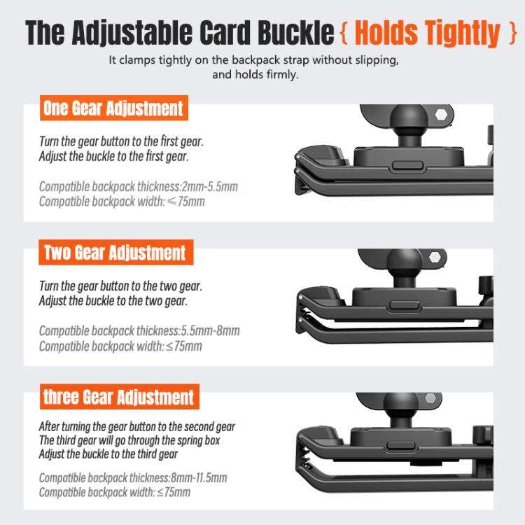 STARTRC Magnetic  Backpack Clip Mount for DJI Osmo 360 / GoPro Action Cameras, Magnetic Backpack ...