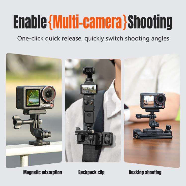 STARTRC Magnetic  Backpack Clip Mount for DJI Osmo 360 / GoPro Action Cameras, Magnetic Backpack ...