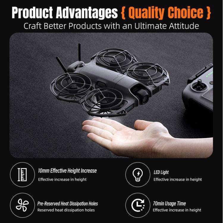 For DJI Neo 2 STARTRC LED Light Heightened Landing Gear Training Rack, For DJI Neo 2 LED Light Rack
