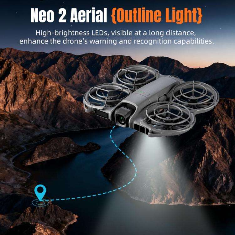 For DJI Neo 2 STARTRC LED Light Heightened Landing Gear Training Rack, For DJI Neo 2 LED Light Rack