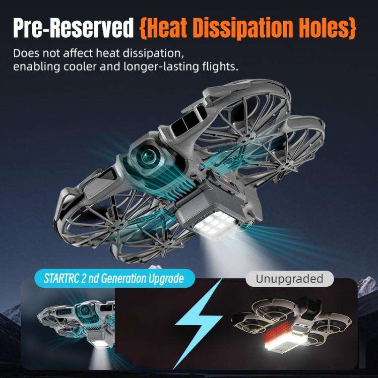 For DJI Neo 2 STARTRC LED Light Heightened Landing Gear Training Rack, For DJI Neo 2 LED Light Rack