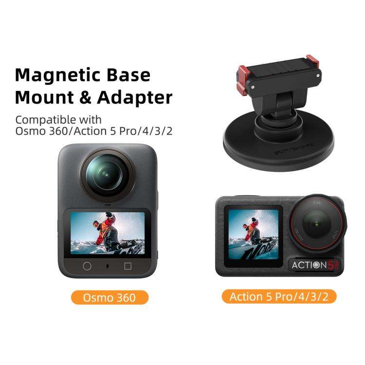 Sunnylife Quick-Release Magnetic Base Mount 1/4 180 Tilt Adjustable Tabletop Base Bracket For DJI...