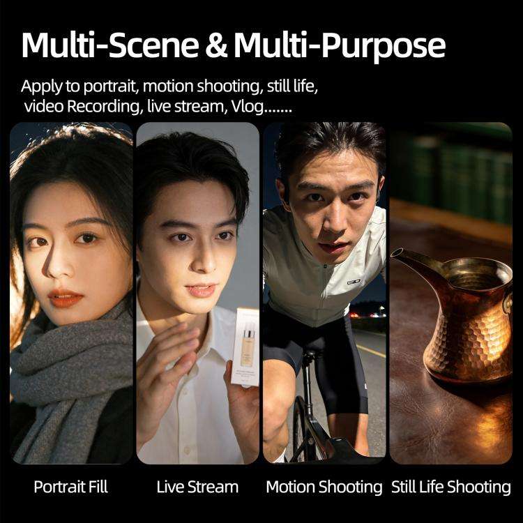 For DJI Osmo Pocket 3 Sunnylife Adjustable LED Video Light Quick-Release Fill Light Tri-Color Dim...