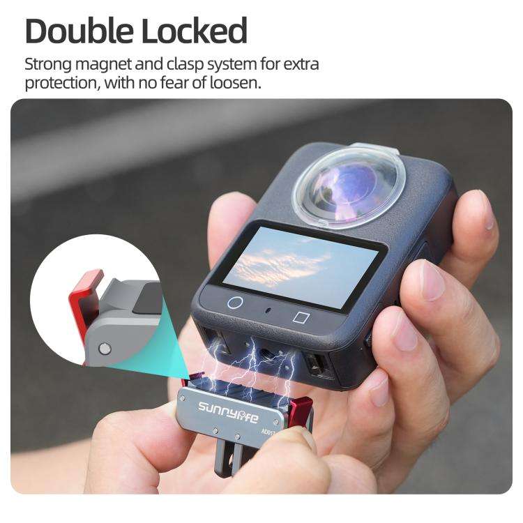 Sunnylife Metal Magnetic Quick Release Adapter Mount Foldable Cam Stand 1/4 Adapter For DJI Osmo ...