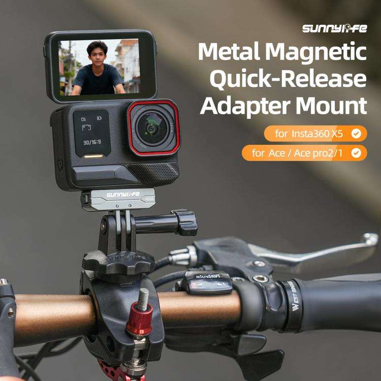 Sunnylife Metal Magnetic Quick Release Adapter Mount Action Camera Foldable Cam Stand 1/4 Adapter...