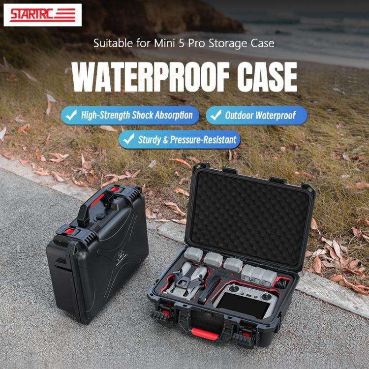 For DJI Mini 5 Pro STARTRC Waterproof ABS Suitcase Shoulder Storage Box, For DJI Mini 5 Pro