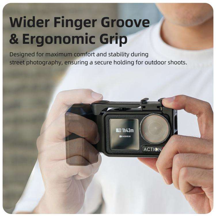 Sunnylife Street Photography Handle Ergonomic Hand Grip Quick Release Shutter Handle For DJI Acti...