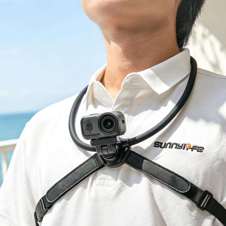 For DJI Osmo Nano / Action 6 Sunnylife Dual-Direction Magnetic Quick-Release Neck Mount Adjustabl...