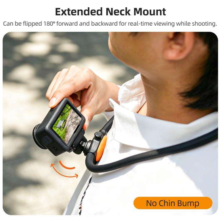 For DJI Osmo Nano / Action 6 Sunnylife Dual-Direction Magnetic Quick-Release Neck Mount Adjustabl...