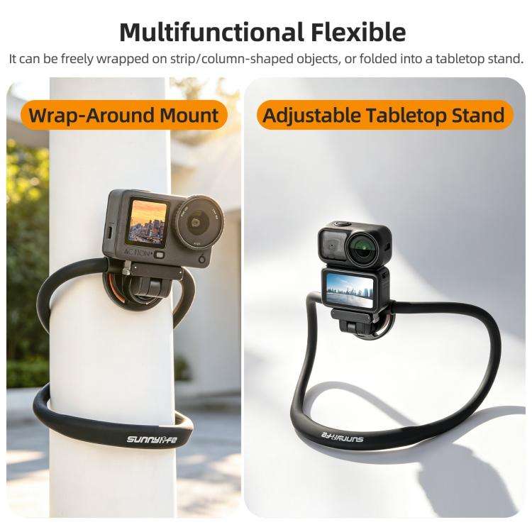 For DJI Osmo Nano / Action 6 Sunnylife Dual-Direction Magnetic Quick-Release Neck Mount Adjustabl...