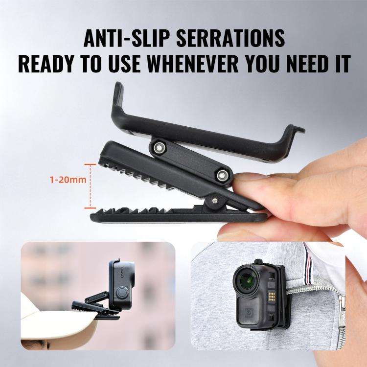 For DJI Osmo Nano STARTRC Backpack Clip Adjustable Action Camera Clamp Quick-Release Mount, Backp...