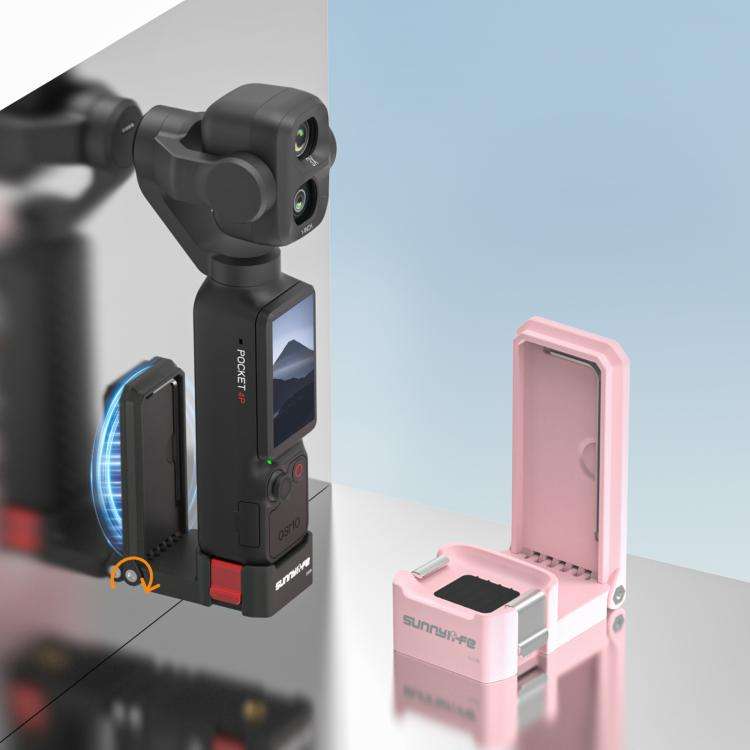 For DJI Osmo Pocket 4P Sunnylife Quick-Release Magnetic Mount Tabletop Base Bracket Angles Adjust...