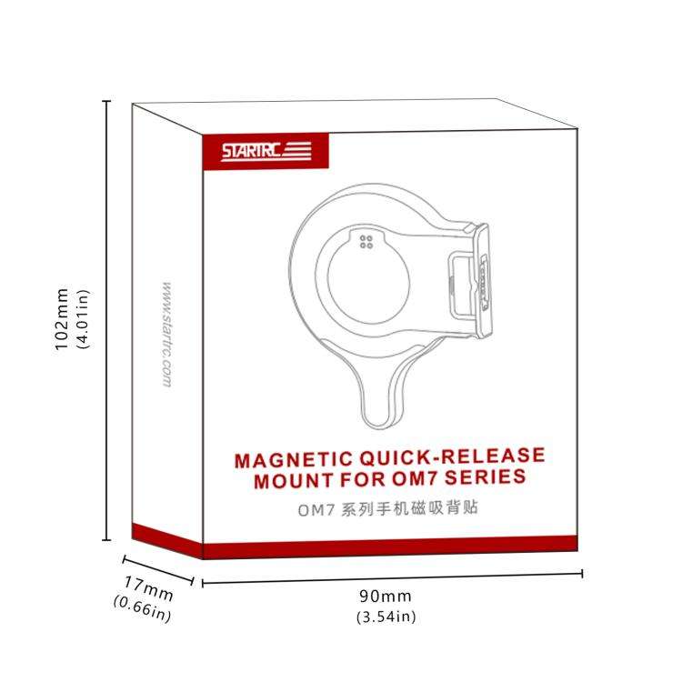 For DJI OM 7 / 7P STARTRC Magsafe Ring Adapter Phone Holder, For DJI OM 7 / 7P Magnetic Adapter