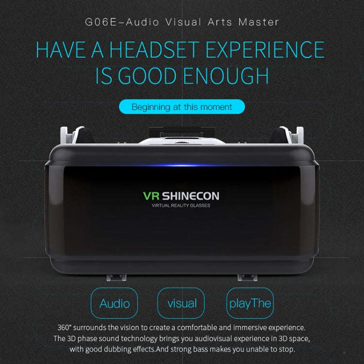 VR SHINECON G06E Virtual Reality 3D Video Glasses Suitable for 4.7 inch - 6.1 inch Smartphone wit...