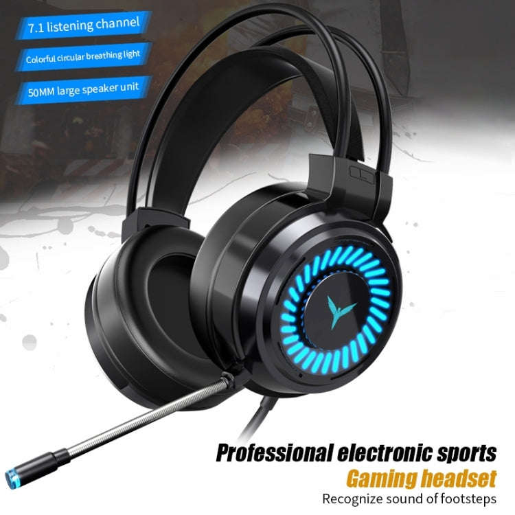 2 PCS G58 Head-Mounted Gaming Wired Headset with Microphone, Cable Length: about 2m, Black Single...