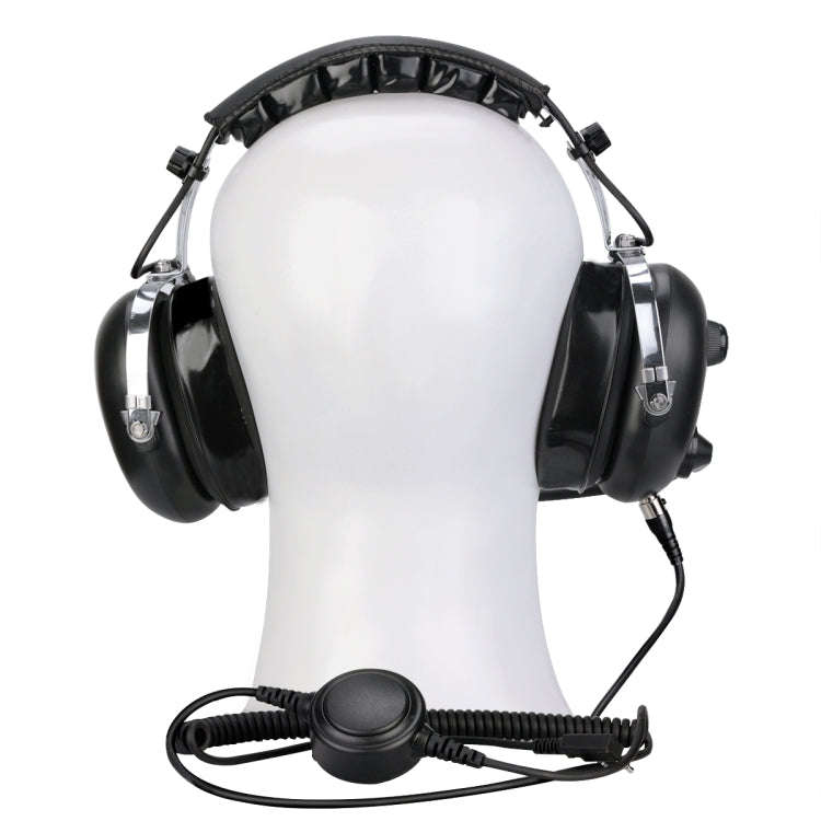 RETEVIS EH070K 2 Pin Adjustable Volume Binaural Noise Reduction Headphone Microphone, EH070K