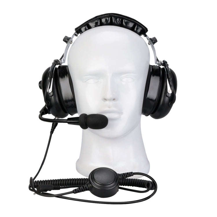 RETEVIS EH070K 2 Pin Adjustable Volume Binaural Noise Reduction Headphone Microphone, EH070K