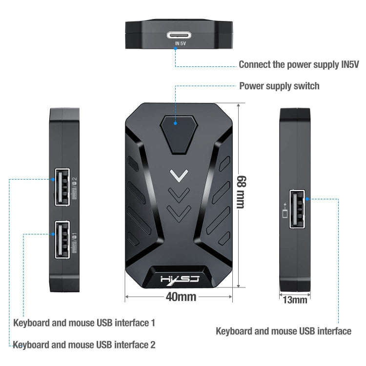 HXSJ P8 Mobile Phone Keyboard Mouse Converter for Android System, P8